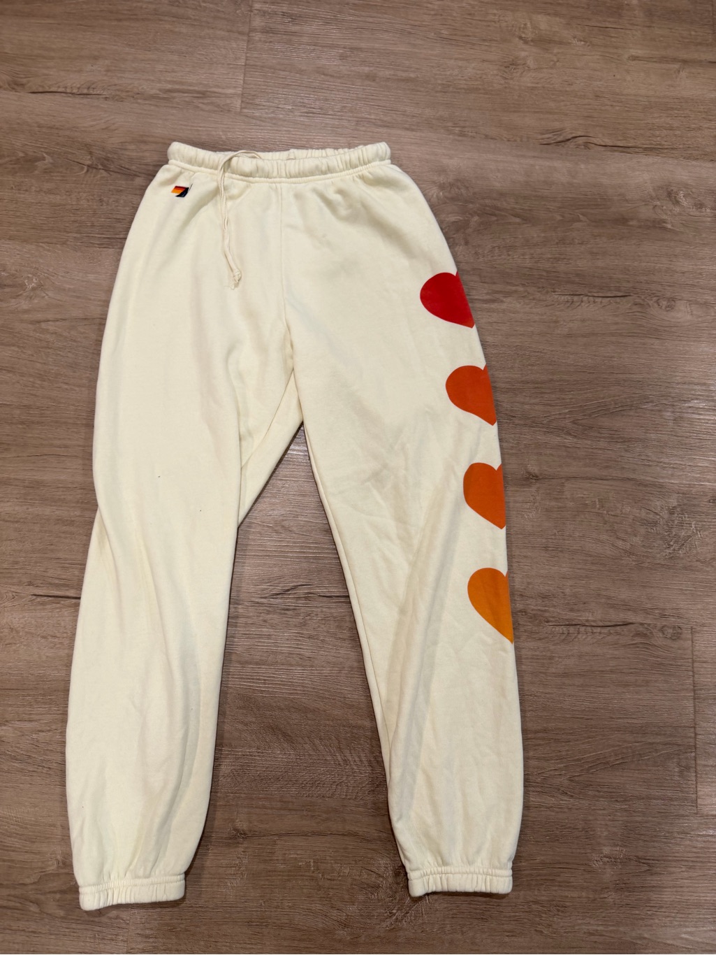 Aviator Nation Heart Fade 4 Sweatpant - Vintage White - Small — image 4 of 5